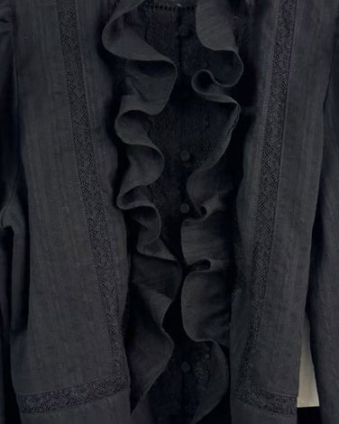 Lace ruffle blouse
