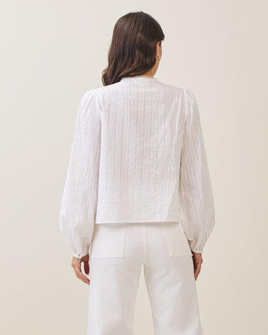 Lace ruffle blouse