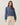Puff sleeve washed denim jacket