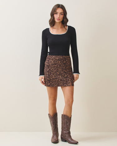 Whipstitch knit top