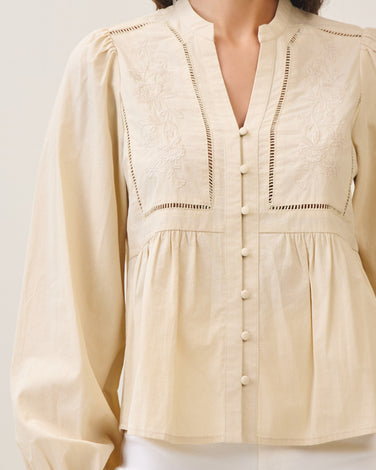 Embroidered peasant blouse