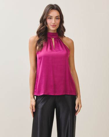 Satin halter top