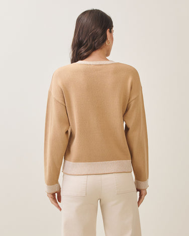 Croissant embroidery sweater