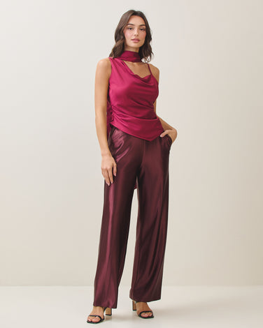 Satin jersey pants