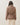 Vegan leather trim fleece coat