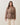 Vegan leather trim fleece coat
