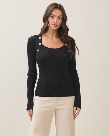 Metallic knit top