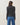 Metallic ribbed turtleneck sweater