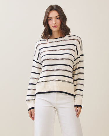 Cotton striped sweater