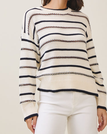 Cotton striped sweater