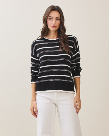 Cotton striped sweater
