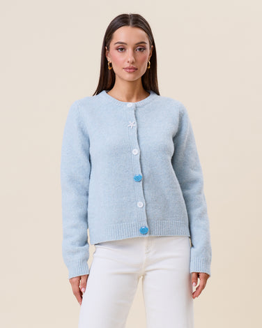 Shell button cardigan