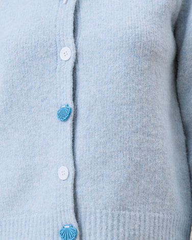 Shell button cardigan