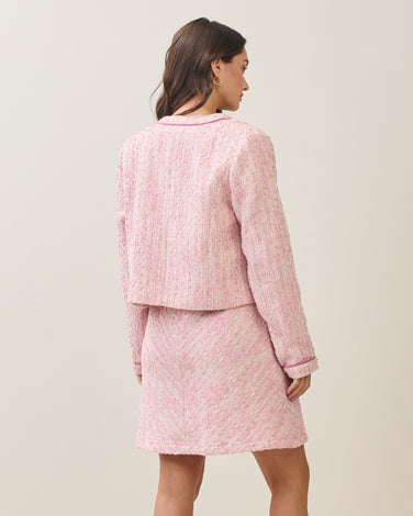 Pink tweed jacket