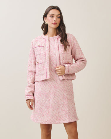 Pink tweed jacket