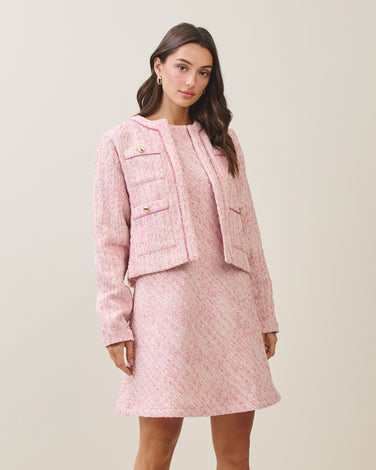 Pink tweed jacket