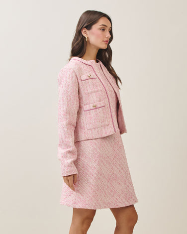 Pink tweed jacket