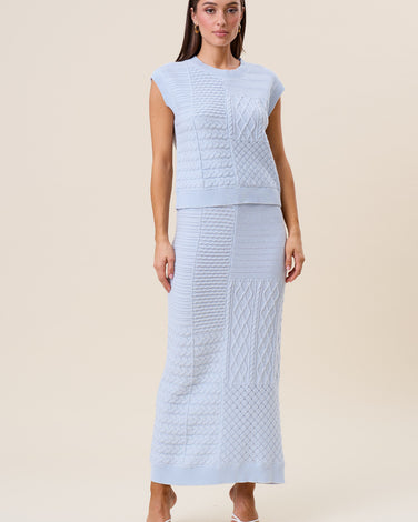 Textured sweater vest top