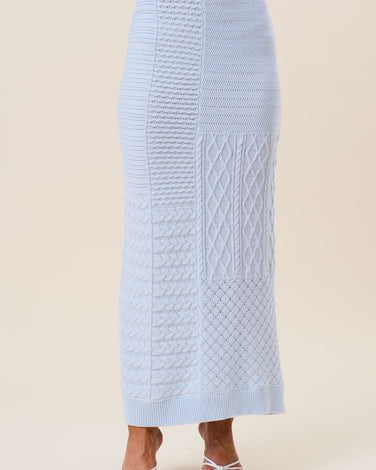 Textured knit skirt