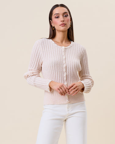 Shell embellished cardigan