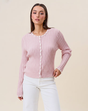 Shell embellished cardigan