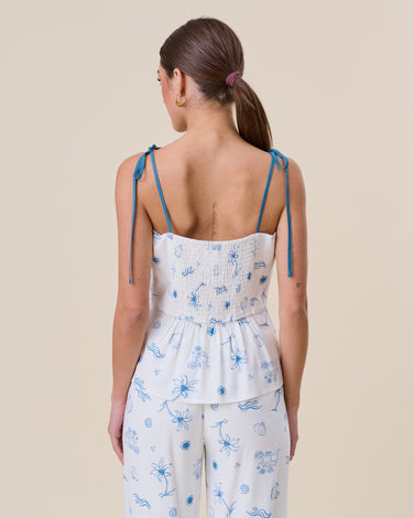 Beach print cami top