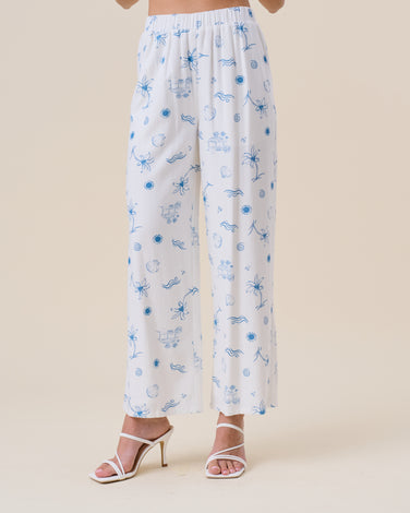 Beach print pants