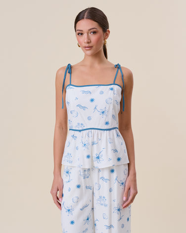 Beach print cami top