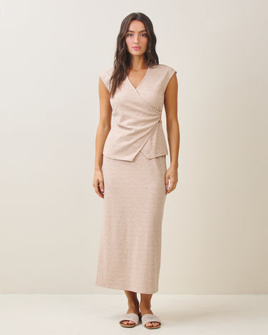 Knit midi skirt