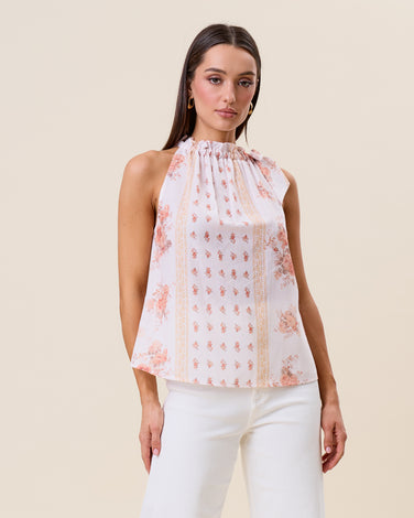 Floral halter top