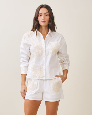 Embroidered poplin shirts