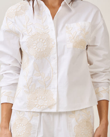 Embroidered poplin shirts