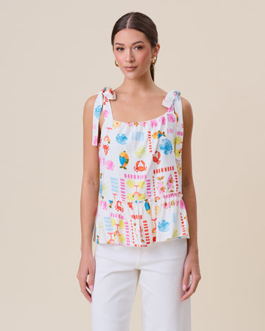 Beach print cami top