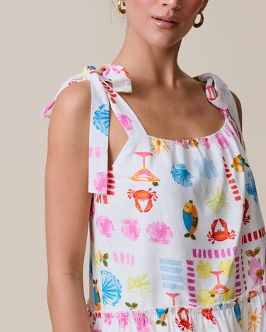 Beach print cami top