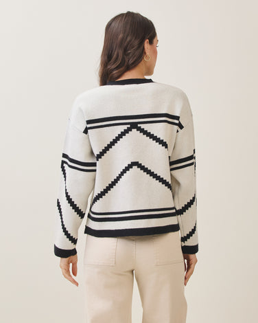 Contrast zip-up cardigan