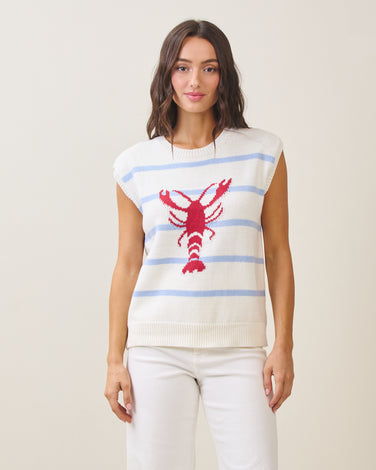 Striped lobster sweater vest
