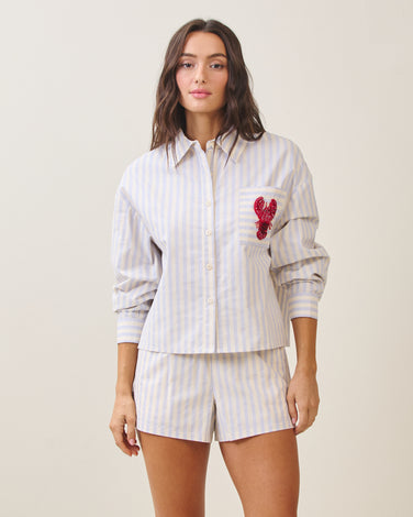 Beaded lobster stripe shirt