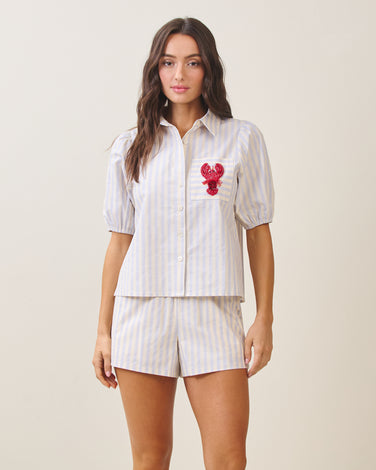 Beaded lobster shirt