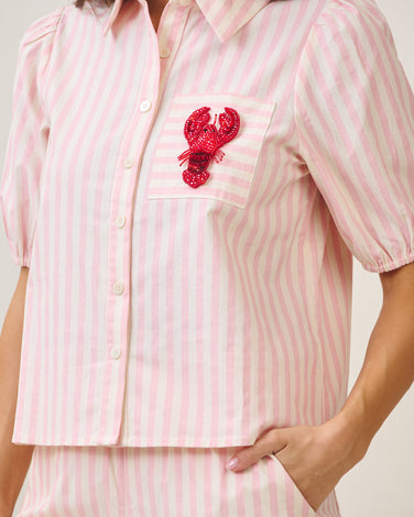 Beaded lobster shirt