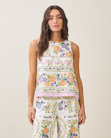 Floral sleeveless top