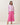 Belted A-line vegan suede skirt in Fuchsia