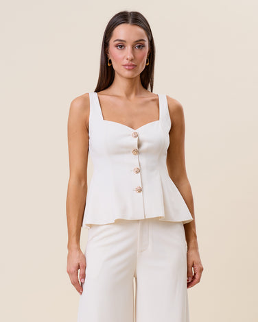 Sweetheart neck flare top