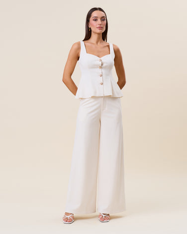 Sweetheart neck flare top