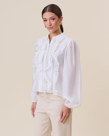 Ruffle & lace blouse