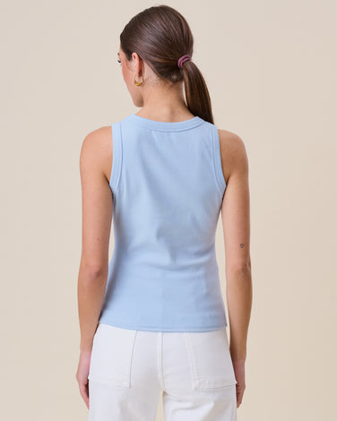Ruched side split ribbed top