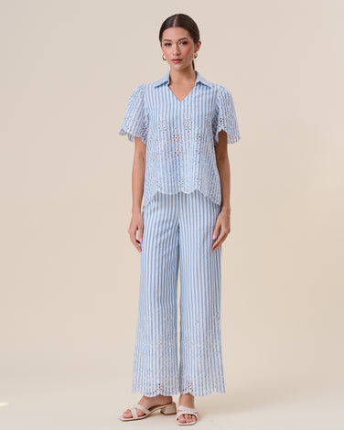 Eyelet striped patns