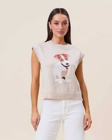 Sleeveless dog sweater