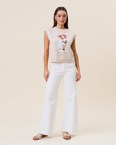 Sleeveless dog sweater