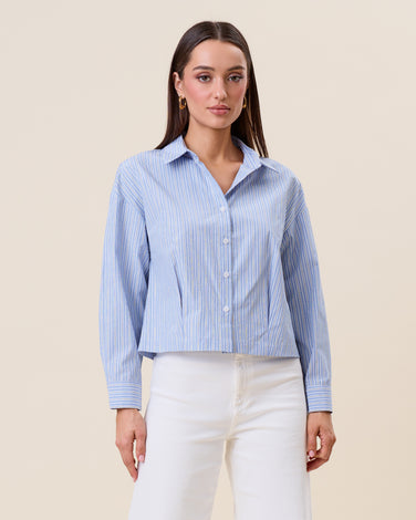 Rhinestone striped shirt