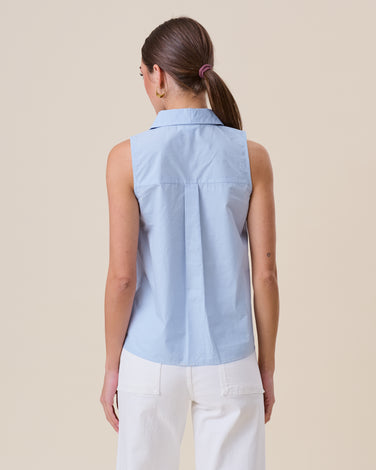 Ruffle sleeveless blouse